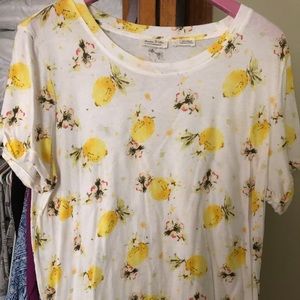 Anthropologie Lemon Tee Sz. Large